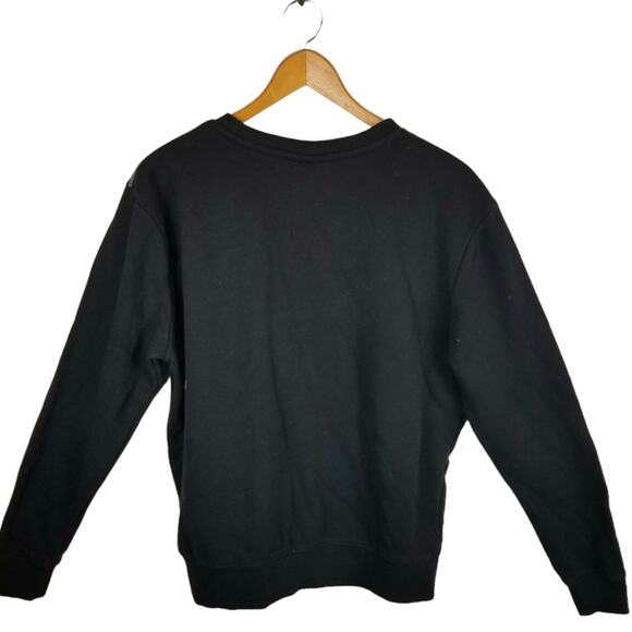 Fila Spellout Logo Black Sweatshirt Unisex Size L Large - Picture 2 of 5